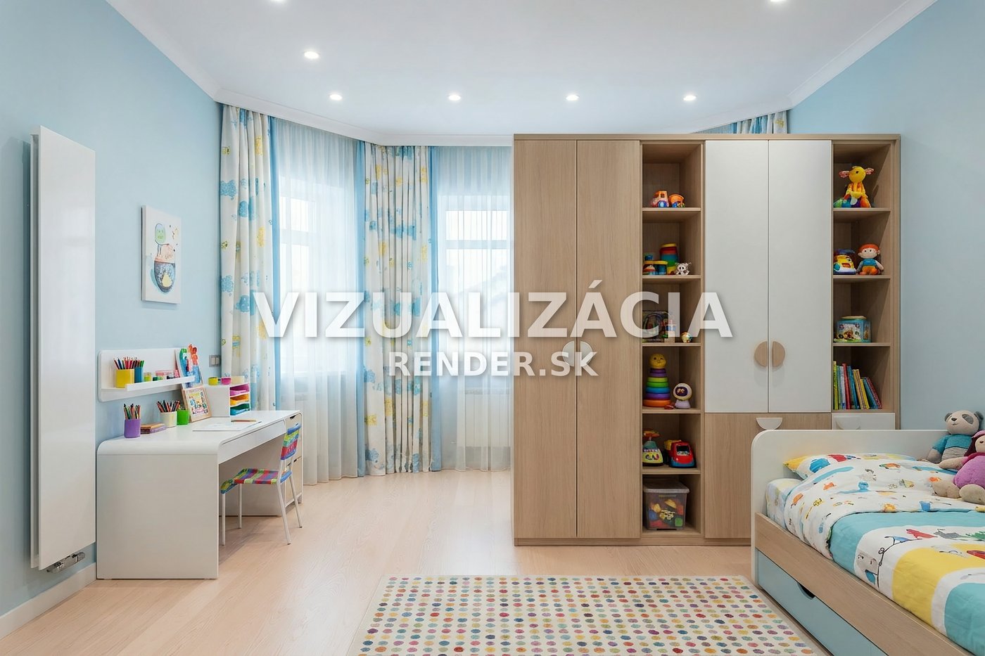 After visualization — Bright kids' room