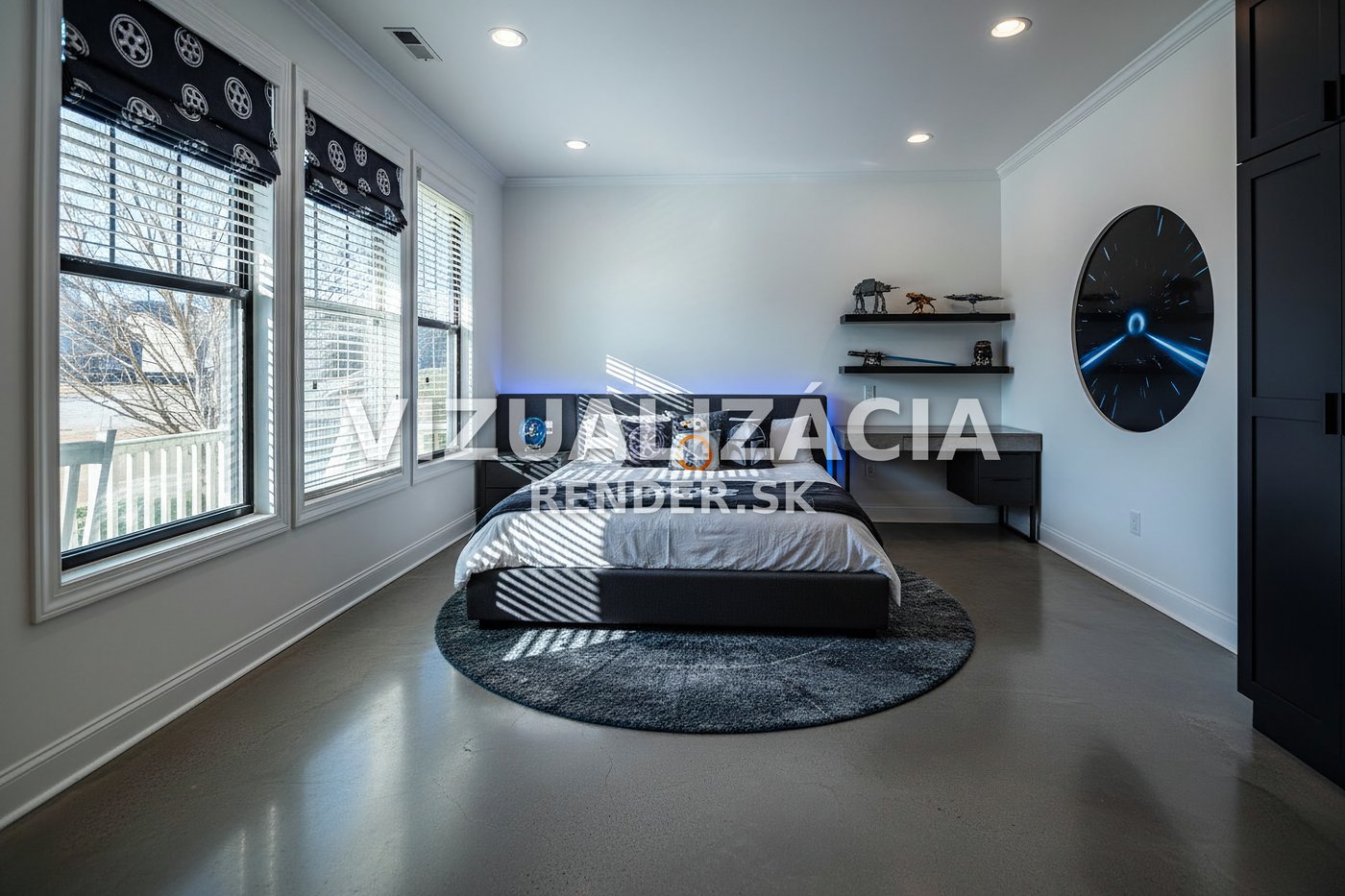 After visualization — Modern bedroom