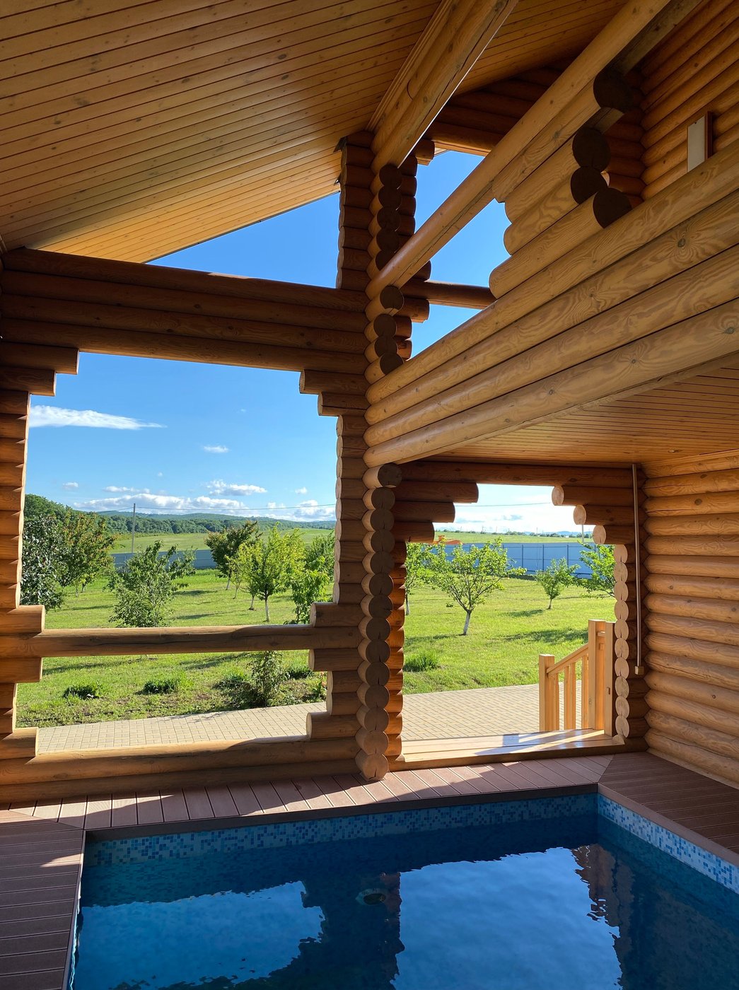 Original state — Log house with pool